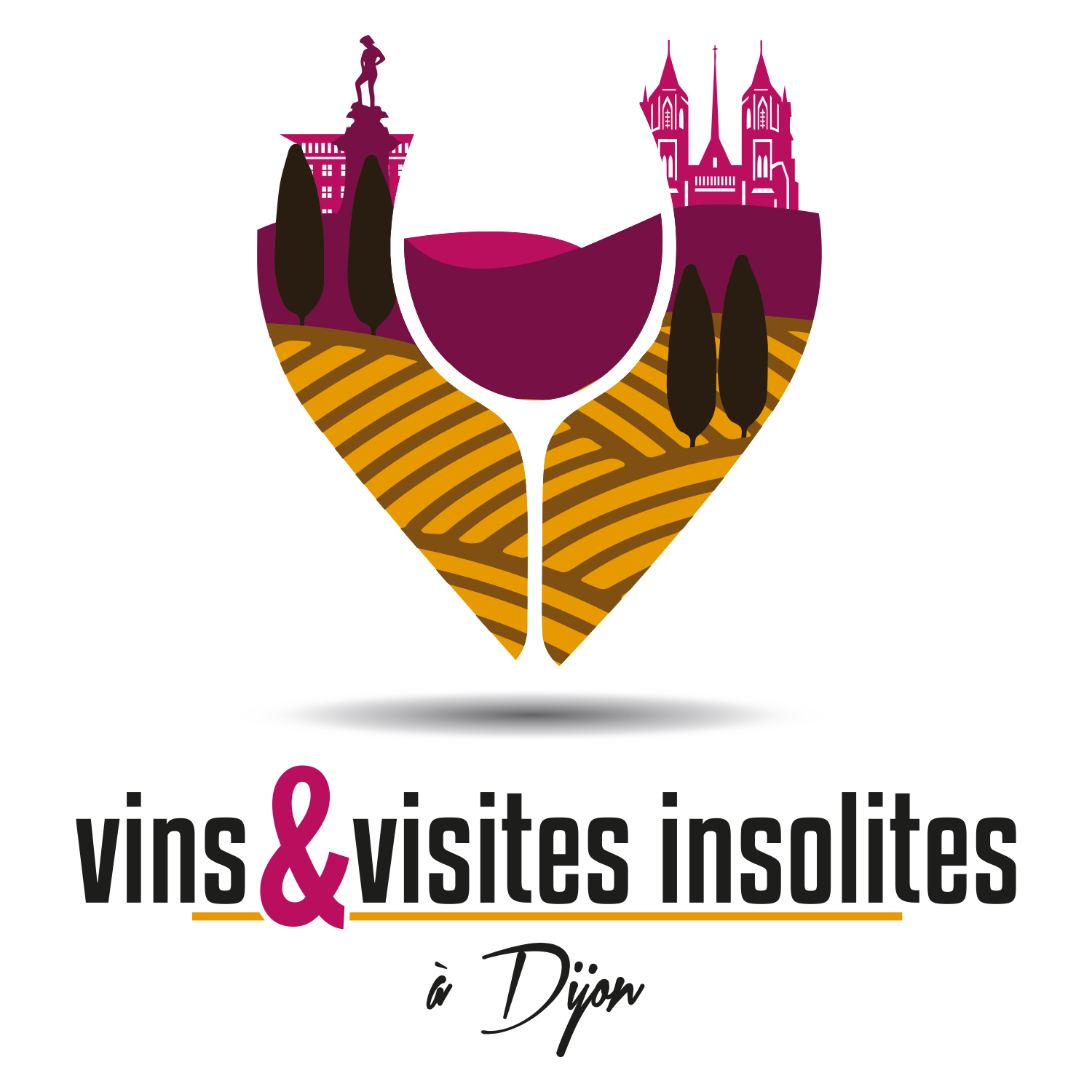 Création de logo et identité visuelle à Dijon - Vins et Visites Insolites