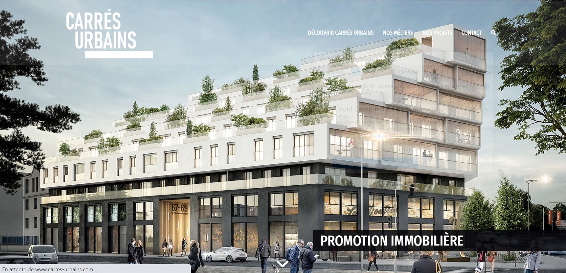 Création de site web - Carrés Urbains - Promoteur immobilier - Paris / Lyon